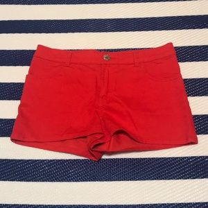 Divided Red 4 Pocket Shorts size 8